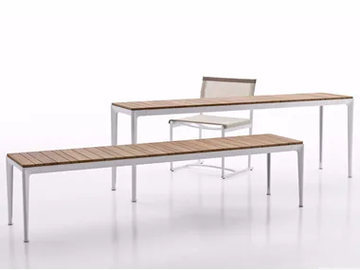 MIRTO OUTDOOR - Rectangular aluminium and wood garden console by B&B Italia Outdoor - view 2
